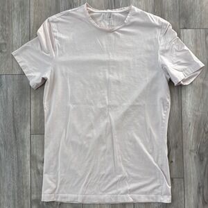 H M Mens Slim Fit T Shirt Light Pink Short Sleeve Crew Neck Size M